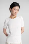 Anine Bing Pia T-shirt In White Polyester In White