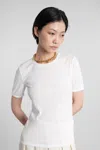 Anine Bing Pia T-shirt In White Polyester In White