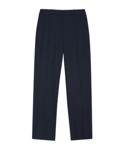 Anine Bing Pinstripe Casual Pants In Black
