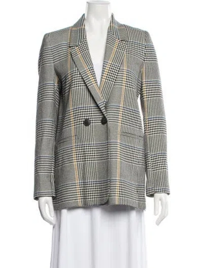 Pre-owned Anine Bing Plaid Print Blazer In Multi