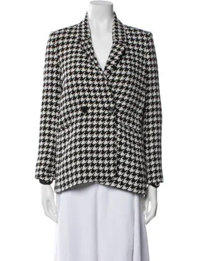 Pre-owned Anine Bing Plaid Print Blazer In Neutral
