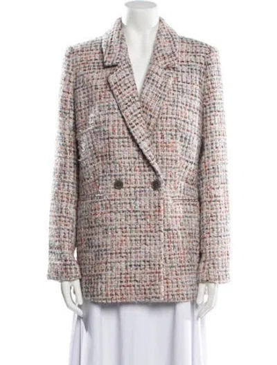 Pre-owned Anine Bing Plaid Print Blazer In Pink