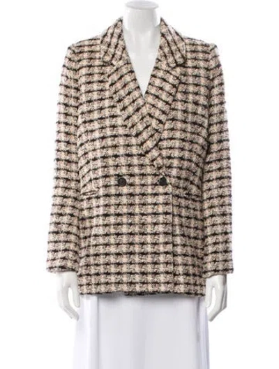 Pre-owned Anine Bing Plaid Print Blazer W/ Tags