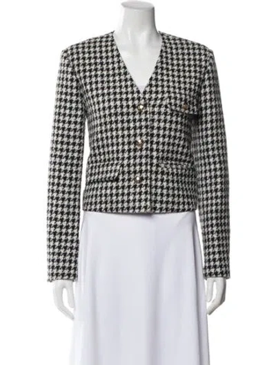 Pre-owned Anine Bing Plaid Print Evening Jacket In Multi