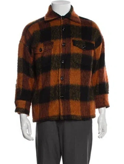 Pre-owned Anine Bing Plaid Print Jacket In Brown