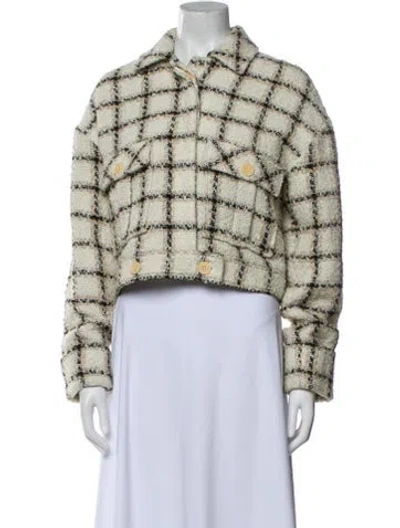 Pre-owned Anine Bing Plaid Print Jacket In Neutral