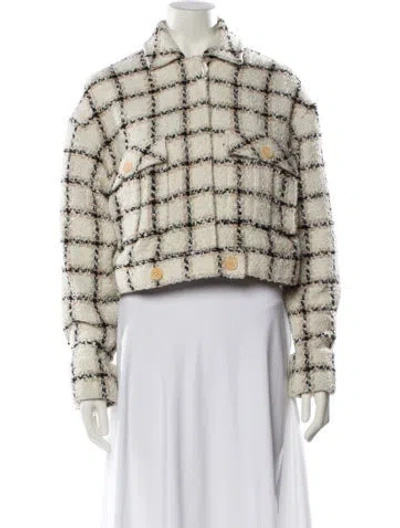 Pre-owned Anine Bing Plaid Print Jacket In Neutral