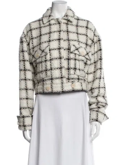 Pre-owned Anine Bing Plaid Print Jacket In Neutral