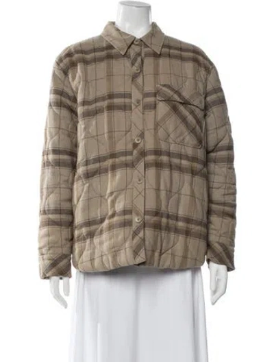 Pre-owned Anine Bing Plaid Print Jacket In Neutral
