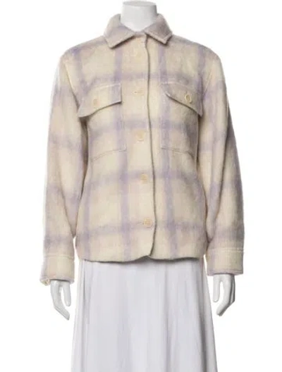 Pre-owned Anine Bing Plaid Print Jacket In Neutrals