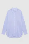 Anine Bing Blue And White Mini Stripe Plaza Shirt Multi