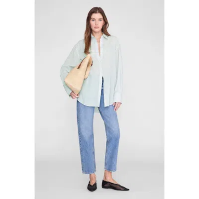 Anine Bing Plaza Shirt In Blue