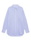 Anine Bing Blue And White Mini Stripe Plaza Shirt Multi