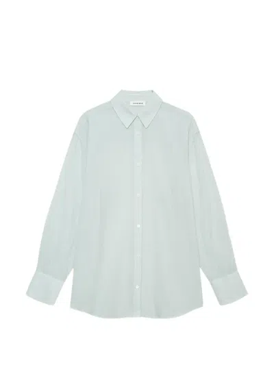 Anine Bing Plaza Striped Shirt In Green