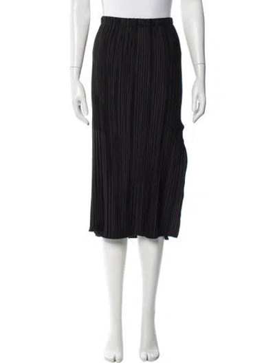 Pre-owned Anine Bing Pleated Accents Knee-length Skirt In Black