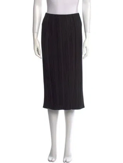 Pre-owned Anine Bing Pleated Accents Knee-length Skirt In Black