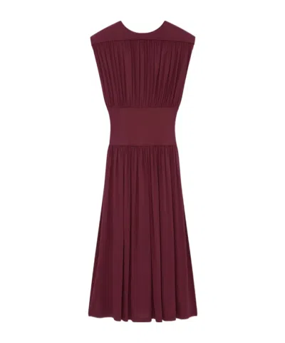 Anine Bing Pleated Dress In Brown