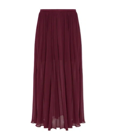 Anine Bing Clementine Skirt In Burgundy