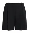 Anine Bing Pleated Trent Tailored Shorts In Black
