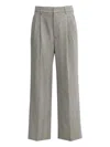 Anine Bing Pleated Trousers In Gray