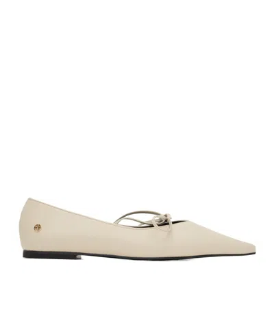 Anine Bing Off-white Nikki Ballerina Flats In Ivory