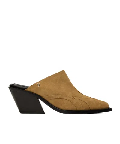 Anine Bing Pointed Muller Heels In Brown