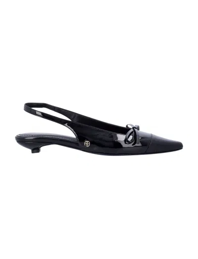 ANINE BING ANINE BING POINTED TOE SLINGBACK WITH BOW DETAIL