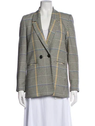 Pre-owned Anine Bing Printed Blazer In Black
