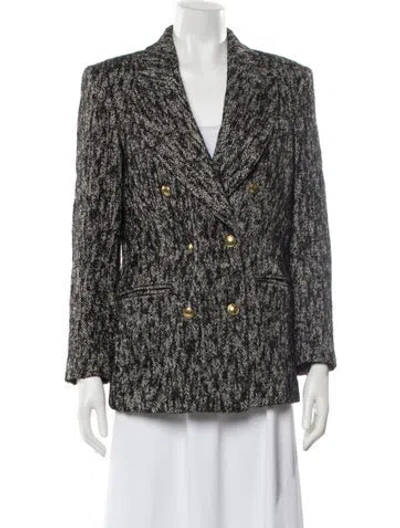 Pre-owned Anine Bing Printed Blazer In Black
