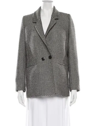 Pre-owned Anine Bing Printed Blazer In Black