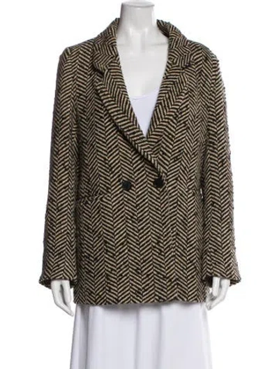Pre-owned Anine Bing Printed Blazer In Brown