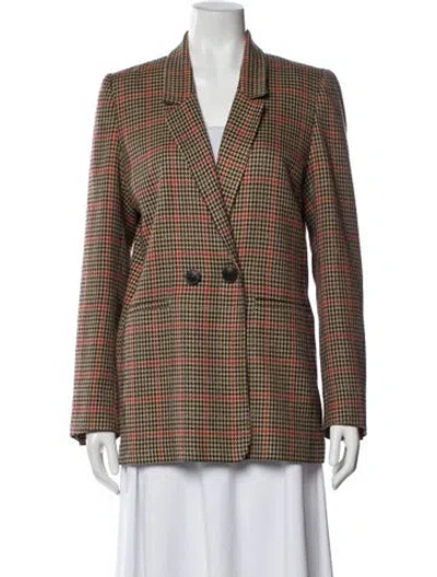 Pre-owned Anine Bing Printed Blazer In Brown