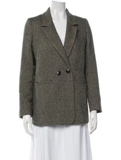 Pre-owned Anine Bing Printed Blazer In Brown