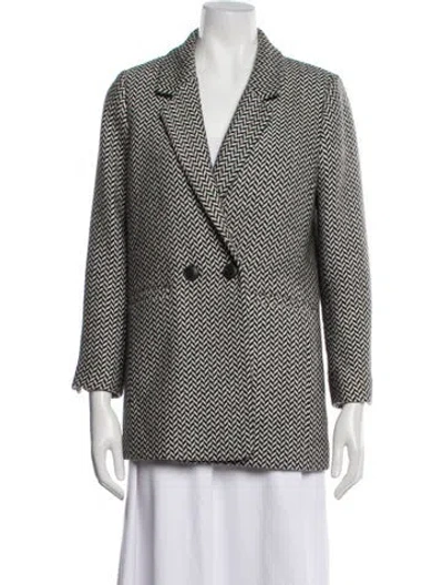 Pre-owned Anine Bing Printed Blazer In Grey