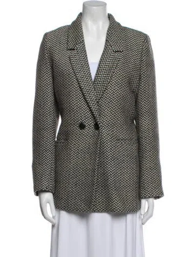 Pre-owned Anine Bing Printed Blazer In Neutral