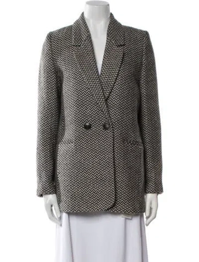 Pre-owned Anine Bing Printed Blazer In Neutral