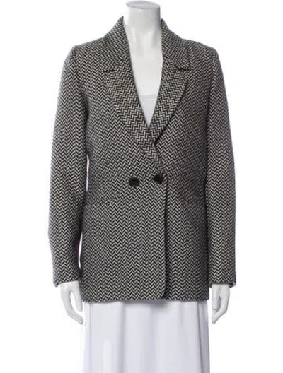 Pre-owned Anine Bing Printed Blazer In Neutral