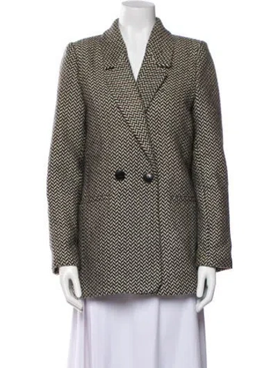 Pre-owned Anine Bing Printed Blazer In Neutral