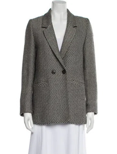 Pre-owned Anine Bing Printed Blazer In Neutral