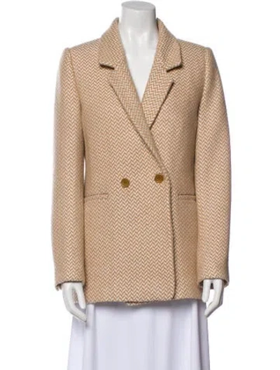 Pre-owned Anine Bing Printed Blazer In Neutral