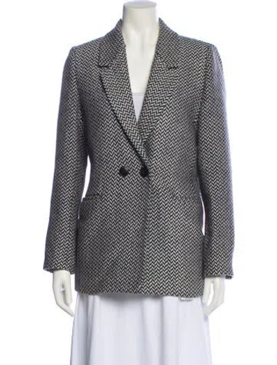 Pre-owned Anine Bing Printed Blazer In Neutral