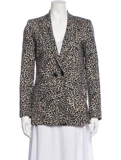 Pre-owned Anine Bing Printed Blazer In Neutral