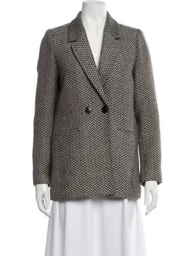 Pre-owned Anine Bing Printed Blazer In Neutral