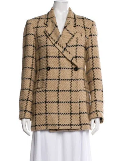 Pre-owned Anine Bing Printed Coat In Brown