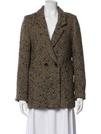 Pre-owned Anine Bing Printed Coat In Neutral