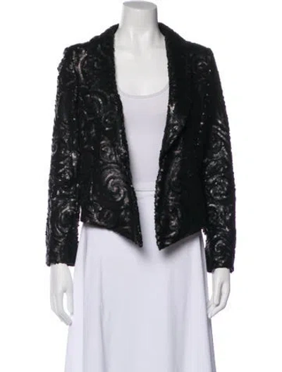 Pre-owned Anine Bing Printed Evening Jacket In Black