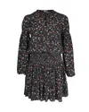 Anine Bing Printed Martha Dress In Black Silk In Black