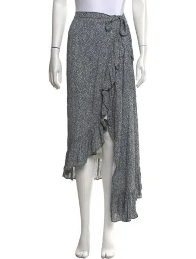 Pre-owned Anine Bing Printed Midi Length Skirt In Black/white