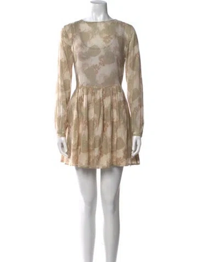 Pre-owned Anine Bing Printed Mini Dress In Multi