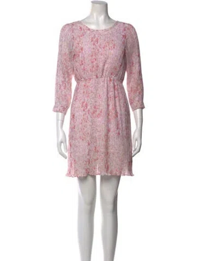 Pre-owned Anine Bing Printed Mini Dress In Pink